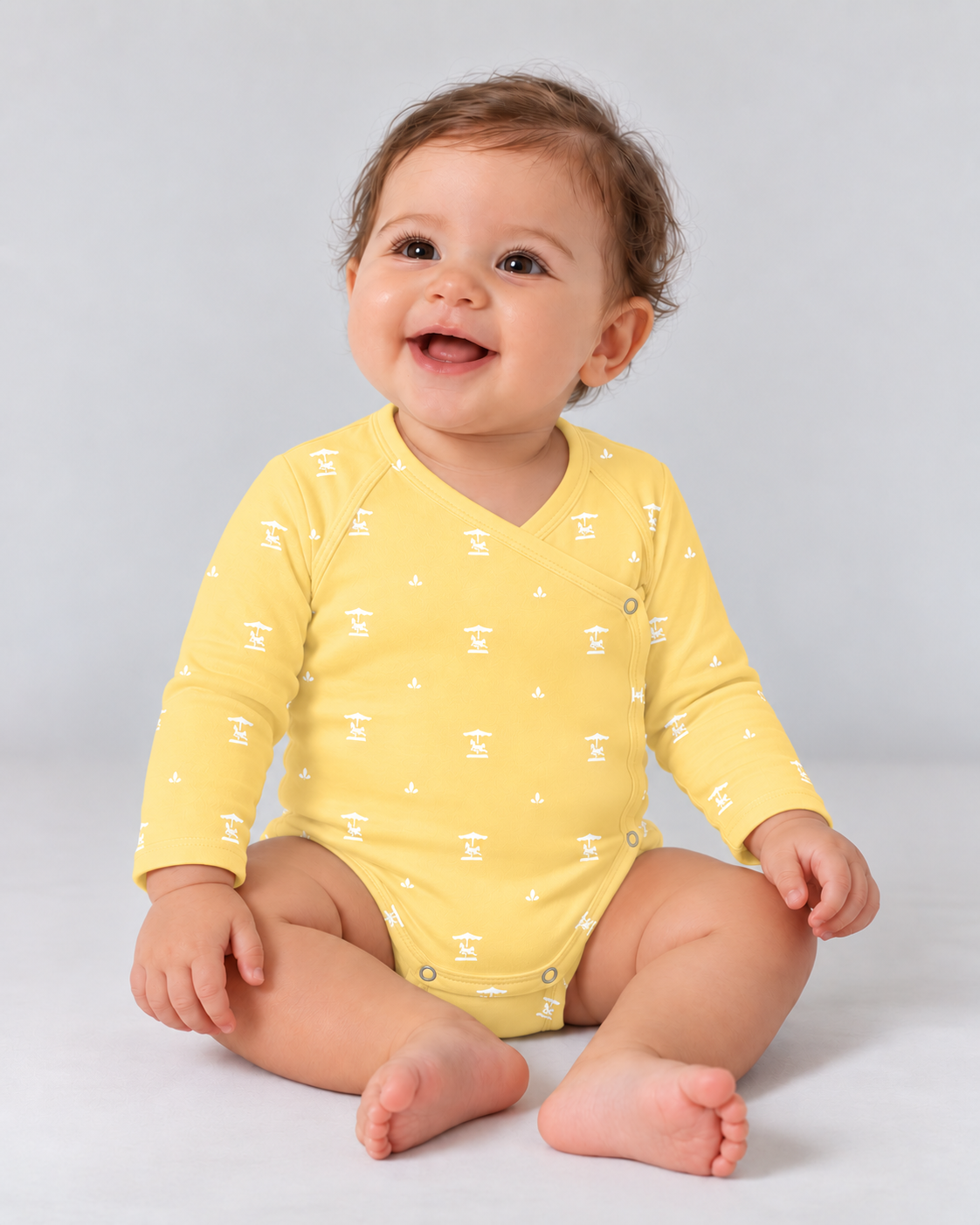 First Hug kimono Bodysuit — Honey
