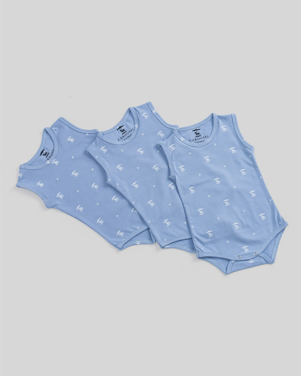Playtime Cut-Sleeve Bodysuit — Sky