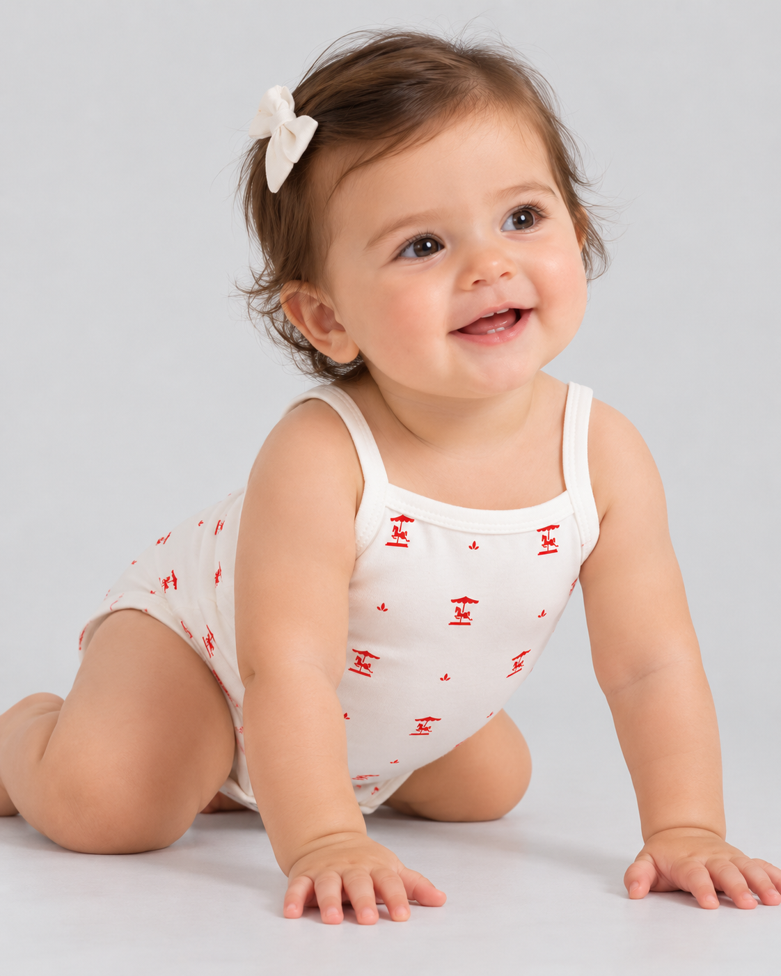 Little Breeze Sleeveless Bodysuit — Milky