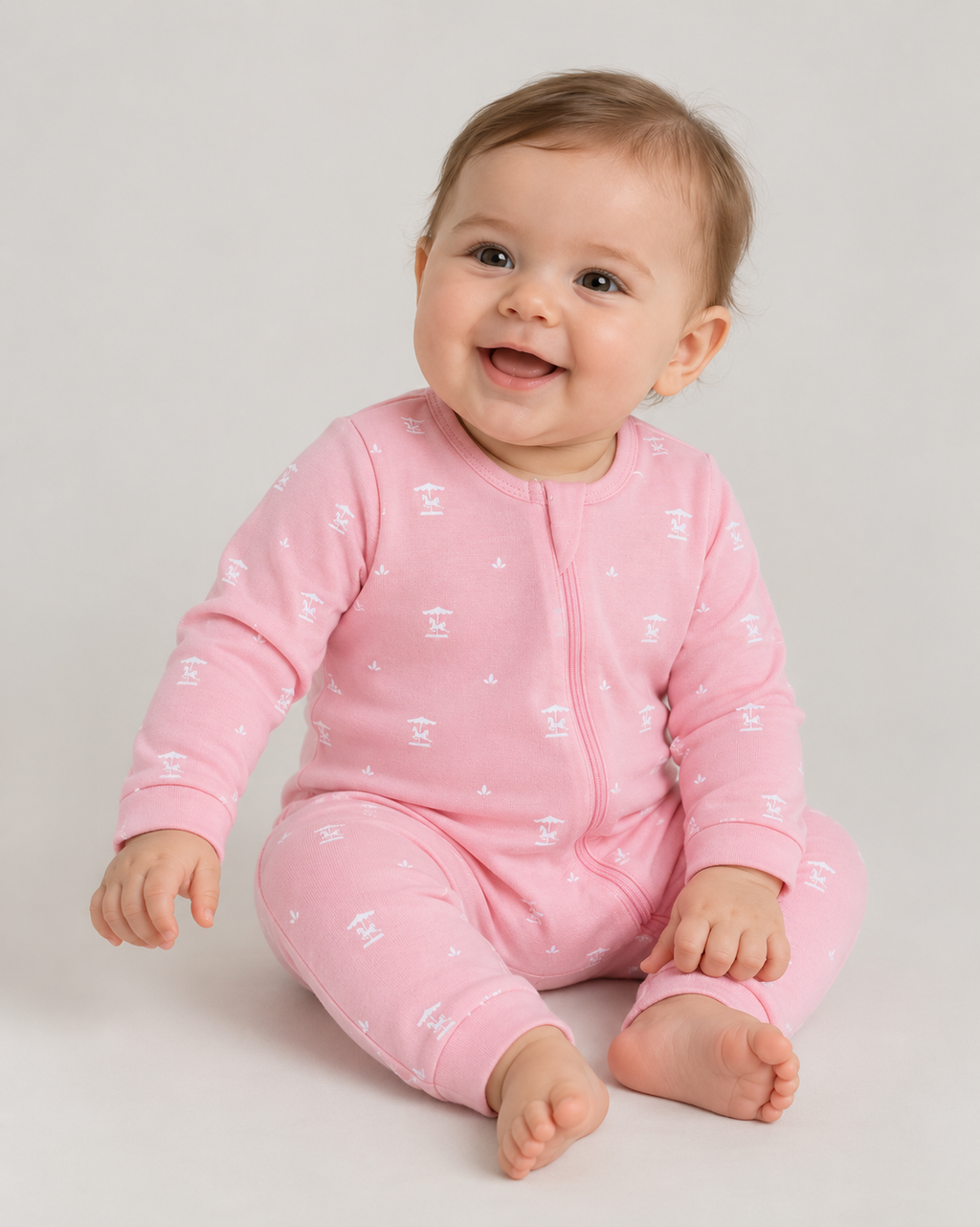 Dream Zip Bodysuit — Rosy