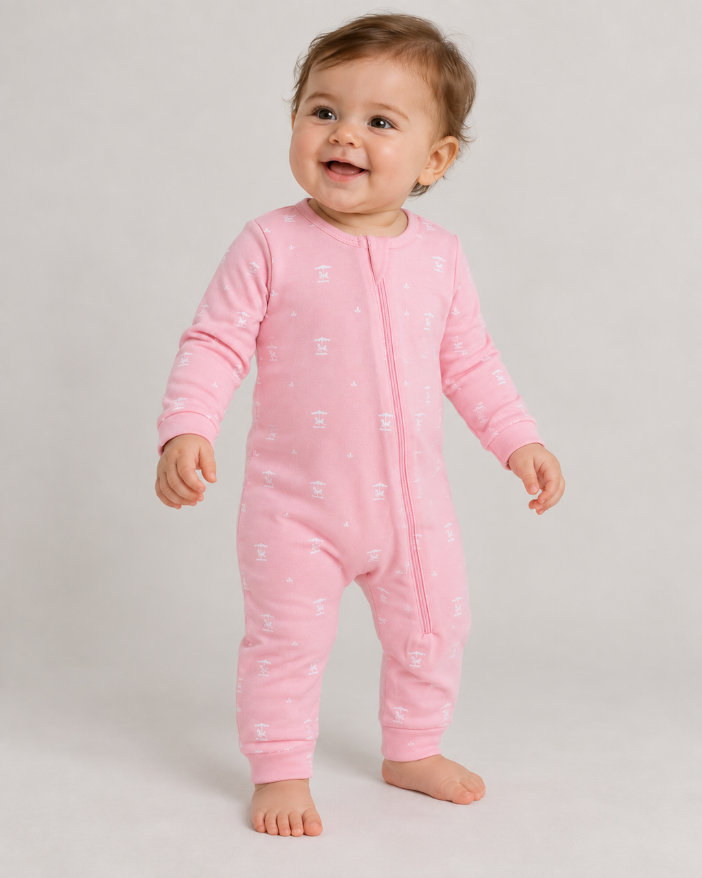 Dream Zip Bodysuit — Rosy