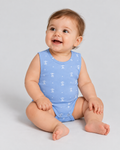 Playtime Cut-Sleeve Bodysuit — Sky