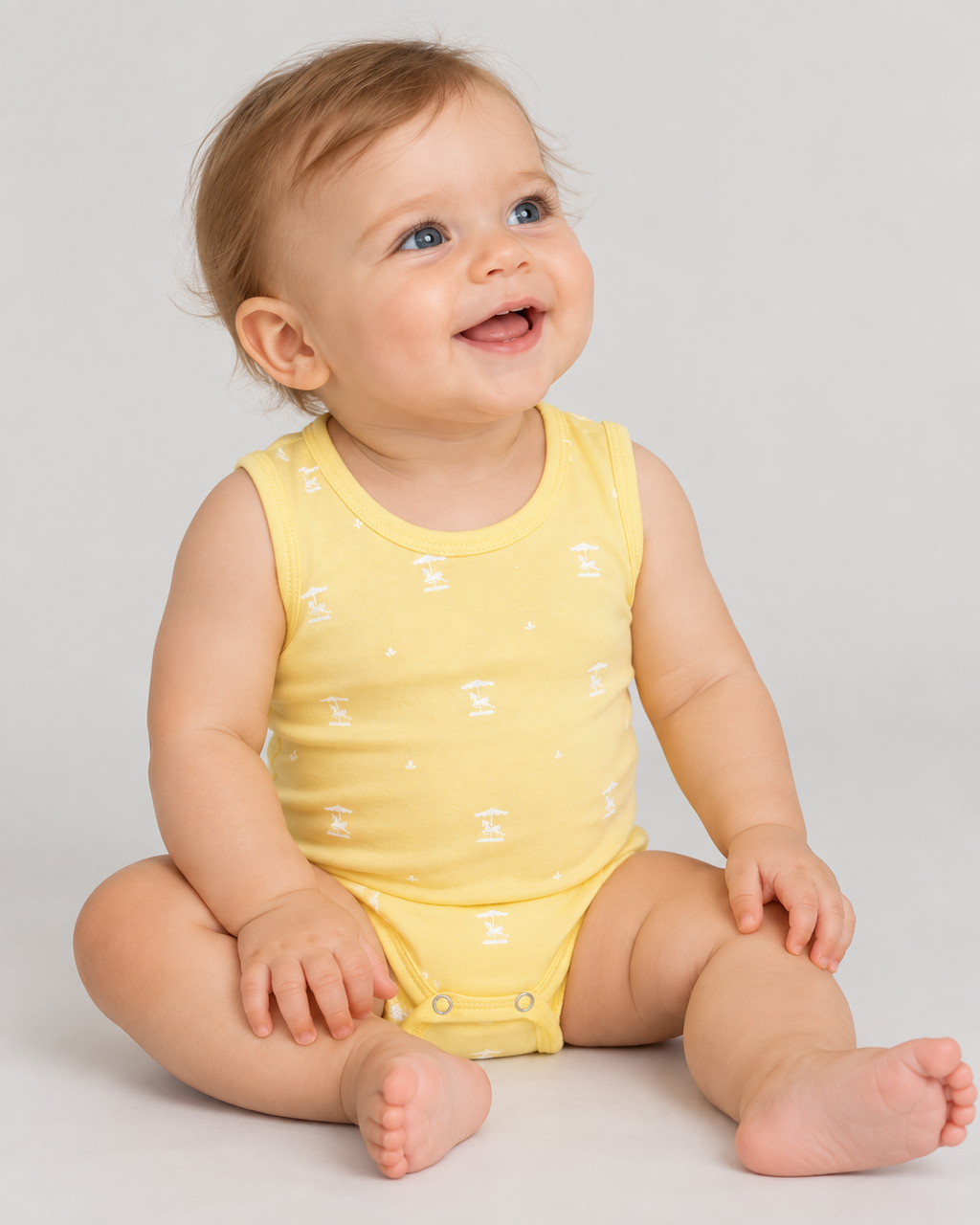 Playtime Cut-Sleeve Bodysuit — Honey