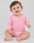 First Hug kimono Bodysuit — Rosy