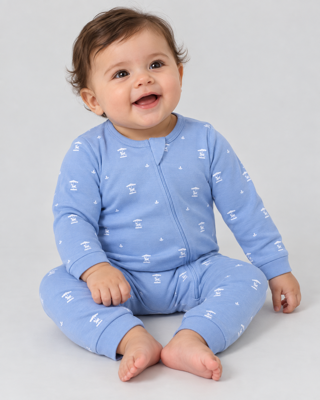 Dream Zip Bodysuit — Sky